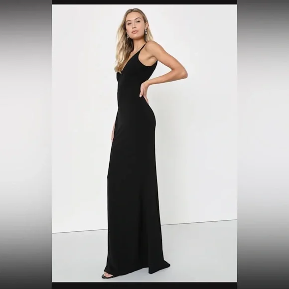 Lulus Moments Of Bliss Black Backless Mermaid Maxi Dress - Size XS - Picture 3 of 5